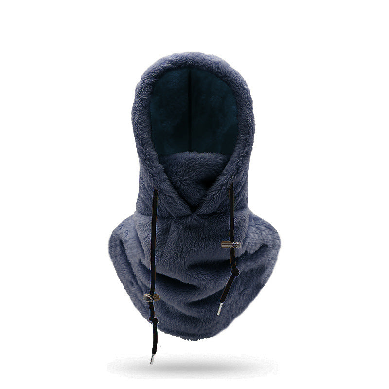 🏆⚡LAST DAY SALE 49% OFF🎁Sherpa Hood Ski Mask, Drawstring Face Cover Coldproof Warm Cap Hat