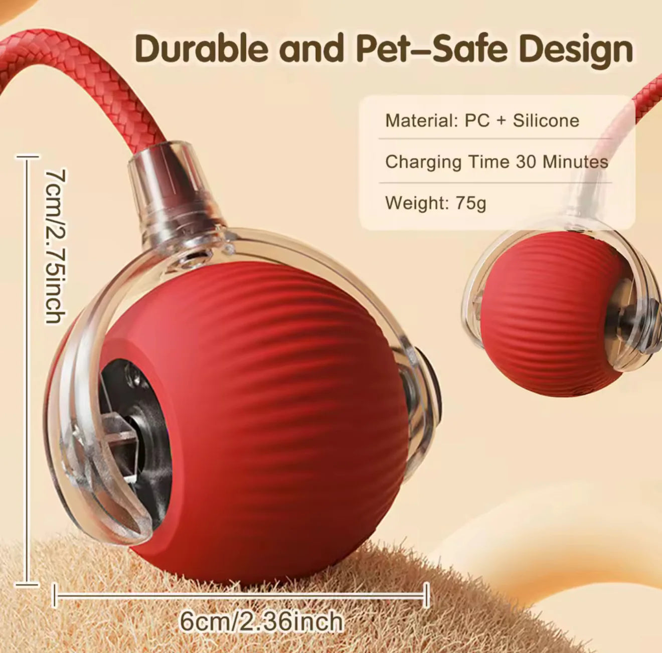 🎅Christmas Sale 50% OFF 🎄50K+;Cat&Dog toy ball cat&dog toy electric moving ball toy