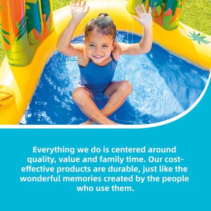 🔥Summer Promotion - 50% Discount for Limited Time - Rainbow Edition Children's Play Inflatable Slide Pool Includes Slide Rings, Throwing Games and Ball Troughs🌊