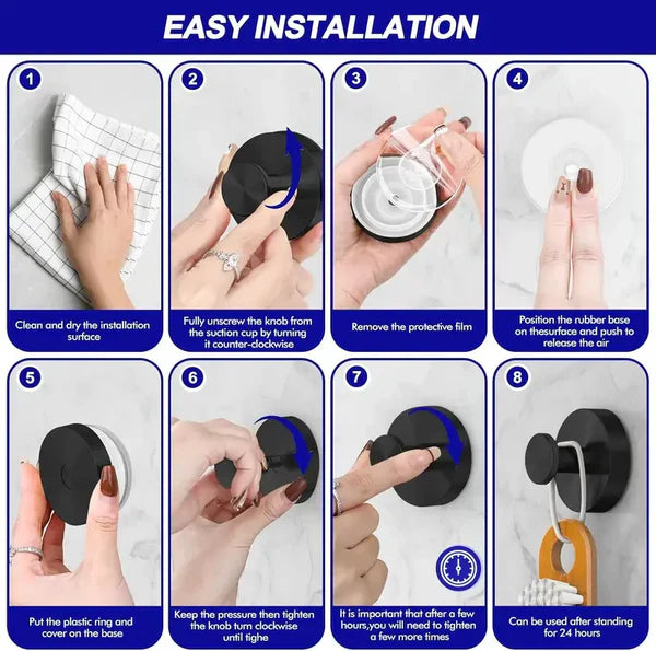 🔥BUY 1 Free 1 🎁  🔧2 PCS Upgraded Heavy-Duty Suction Cup Hooks for Secure, Drill-Free Hanging