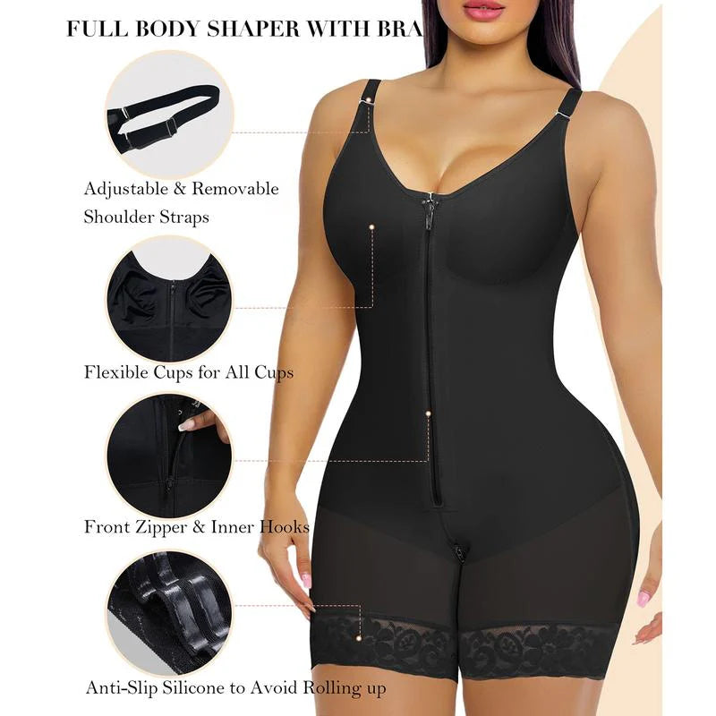 ✨✨Tummy Control Butt Lifter Shaper – Zipper Crotch for Comfort and Confidence-lln