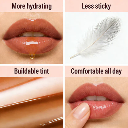 🍑Hydrating Tinted Oil Balm💧 – Sheer Buildable Color with Moisture-Rich Shine