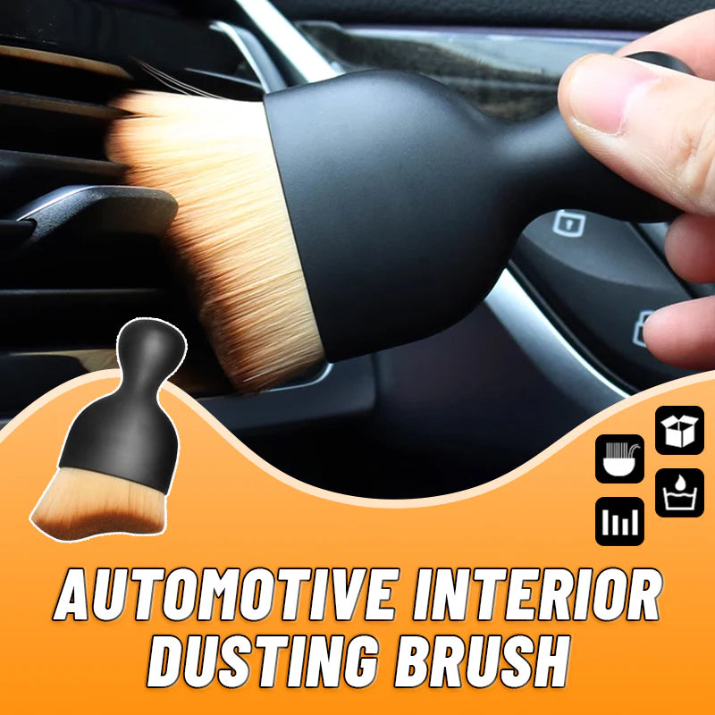 ⏰Soft Bristles Interior Duster – Dual Use for Wet & Dry Cleaning