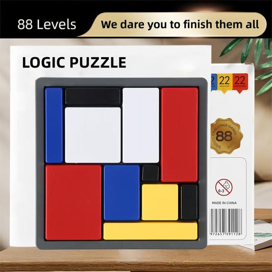 Logic Puzzle Brain Teaser Game for Kids & Adults 88 Challenging Levels. Educational Logic lov. Travel Games for Ages 7+
