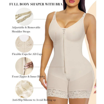 ✨✨Tummy Control Butt Lifter Shaper – Zipper Crotch for Comfort and Confidence-lln
