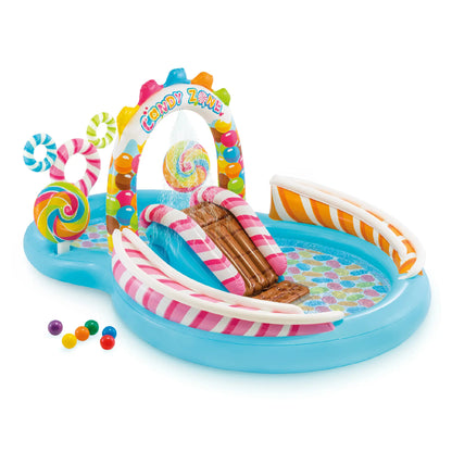🔥Summer Promotion - 50% Discount for Limited Time - Rainbow Edition Children's Play Inflatable Slide Pool Includes Slide Rings, Throwing Games and Ball Troughs🌊