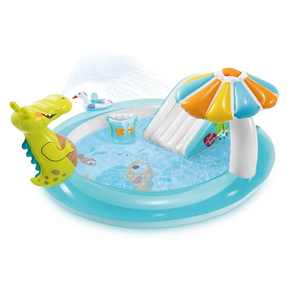 🔥Summer Promotion - 50% Discount for Limited Time - Rainbow Edition Children's Play Inflatable Slide Pool Includes Slide Rings, Throwing Games and Ball Troughs🌊
