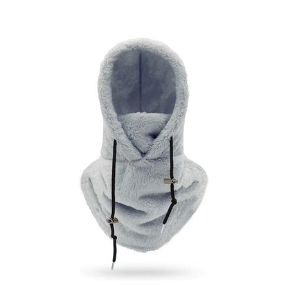 🏆⚡LAST DAY SALE 49% OFF🎁Sherpa Hood Ski Mask, Drawstring Face Cover Coldproof Warm Cap Hat