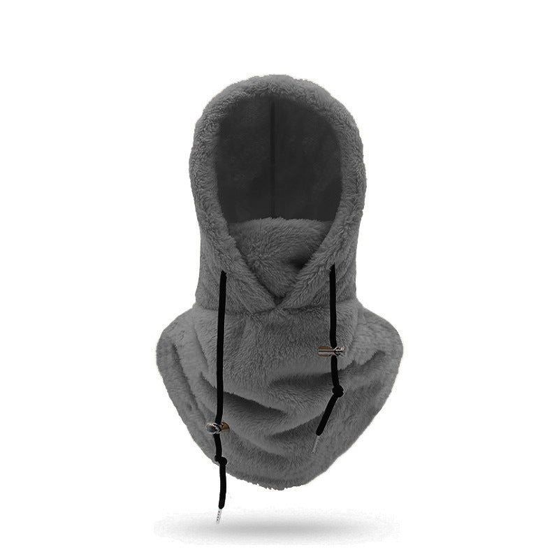 🏆⚡LAST DAY SALE 49% OFF🎁Sherpa Hood Ski Mask, Drawstring Face Cover Coldproof Warm Cap Hat