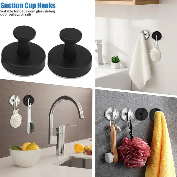 🔥BUY 1 Free 1 🎁  🔧2 PCS Upgraded Heavy-Duty Suction Cup Hooks for Secure, Drill-Free Hanging