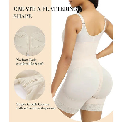 ✨✨Tummy Control Butt Lifter Shaper – Zipper Crotch for Comfort and Confidence-lln