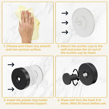 🔥BUY 1 Free 1 🎁  🔧2 PCS Upgraded Heavy-Duty Suction Cup Hooks for Secure, Drill-Free Hanging