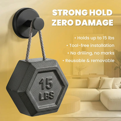 🔥BUY 1 Free 1 🎁  🔧2 PCS Upgraded Heavy-Duty Suction Cup Hooks for Secure, Drill-Free Hanging