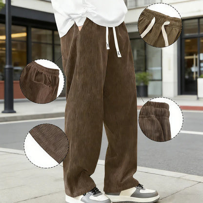 ✨🔥Men's Loose-Fit Drawstring Pants with Pockets